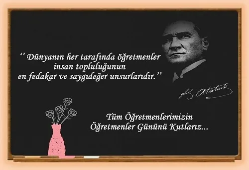 Öğretmenler Günü için hazırlanmış tebrik kartı